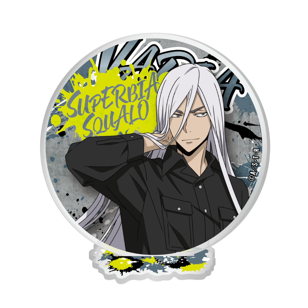 家庭教師ヒットマンREBORN スクアーロ コースター 家庭教師ヒットマンREBORN!】 台座付きアクリルスタンド