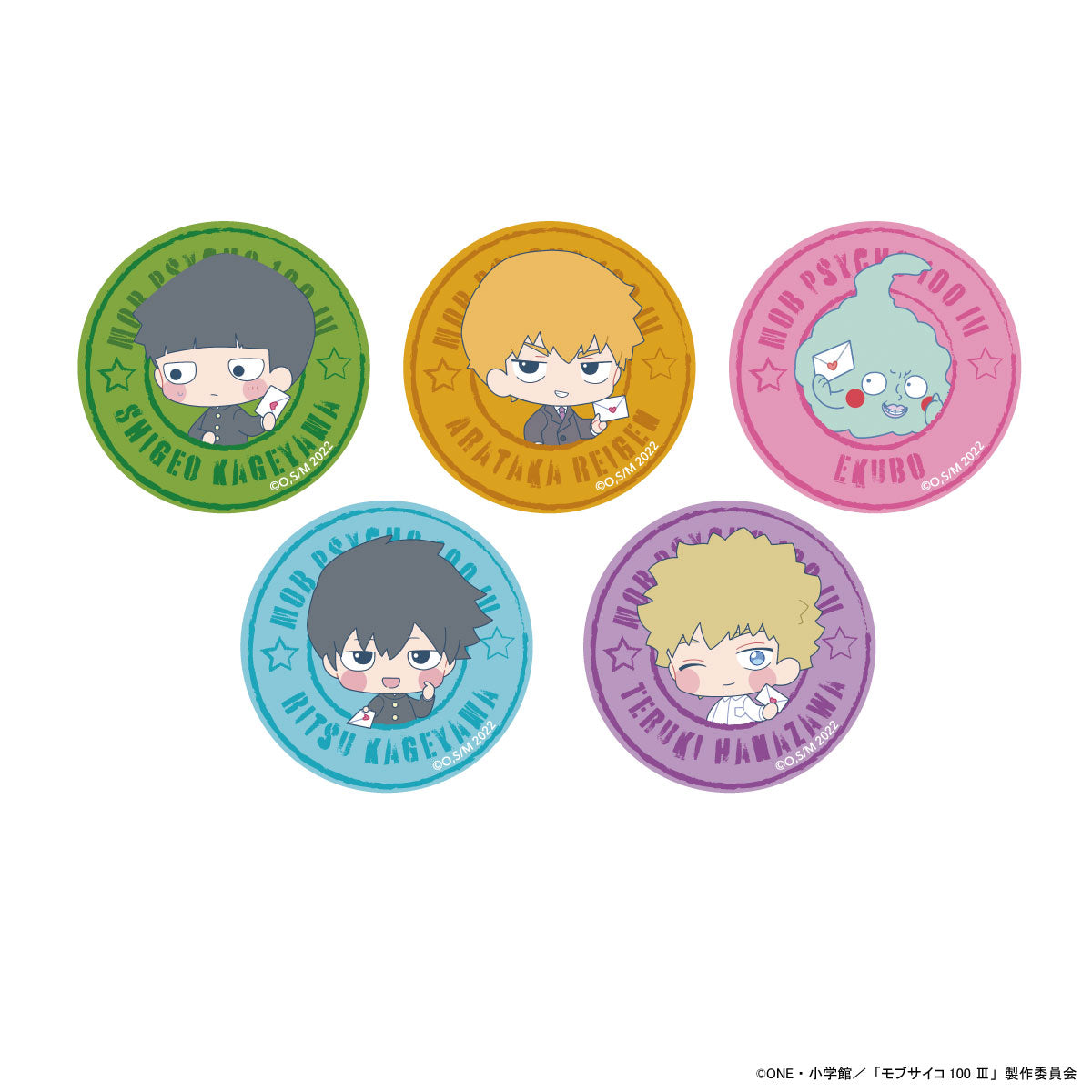 モブサイコ100 Ⅲ】(予約商品)缶バッジ（ランダム全5種） – animeshi