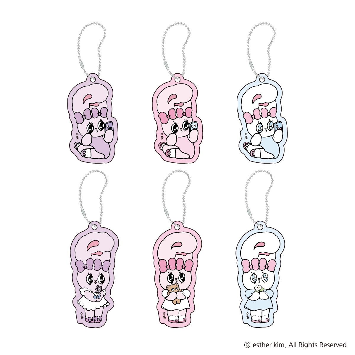 HaneAme キーホルダー エスターバニーランダムアクリルキーホルダー（全6種） – animeshi