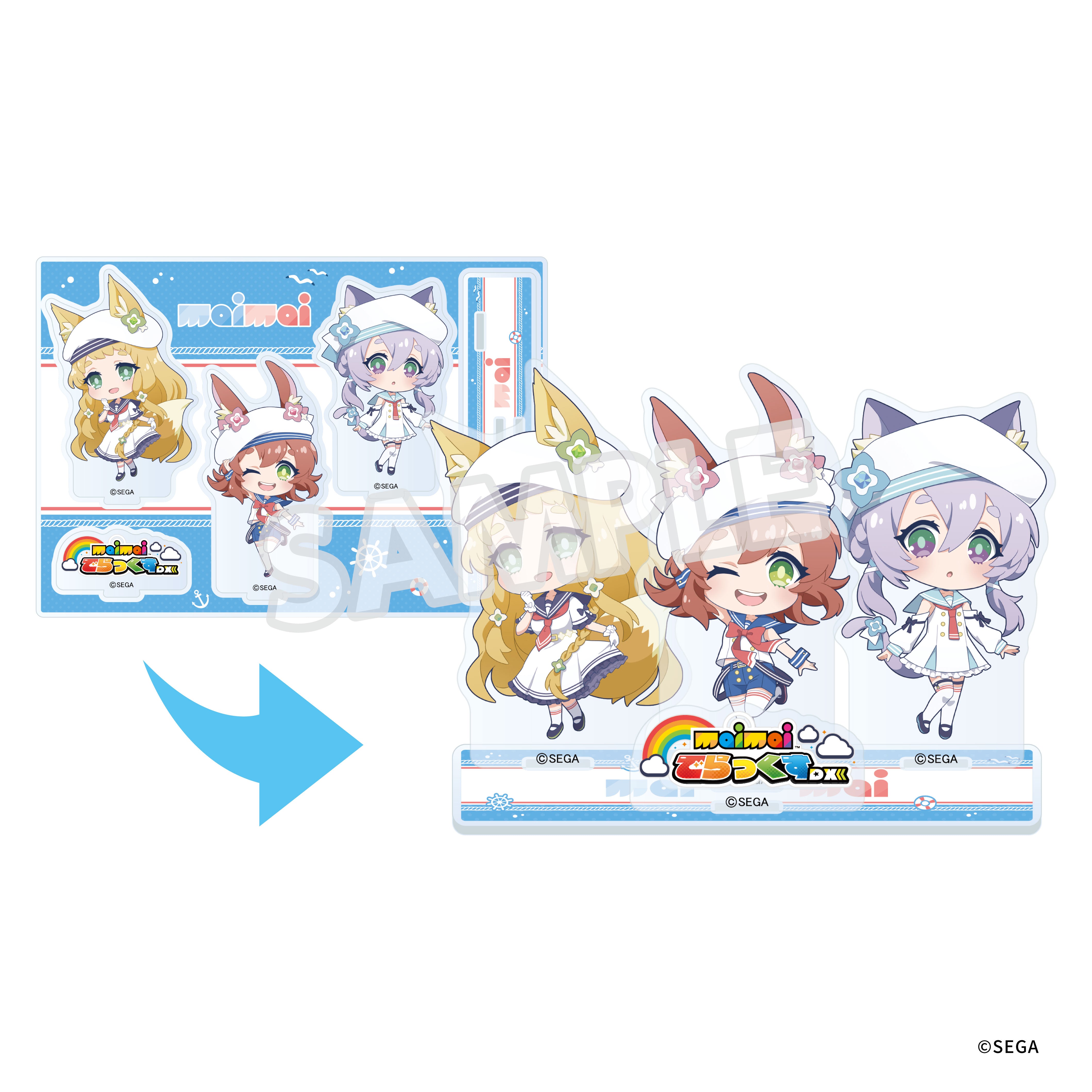 【傷あり】maimai アクリルスタンドセット ゲキ！チュウマイ】ジオラマアクリルスタンド（ミニキャラ）maimai ver