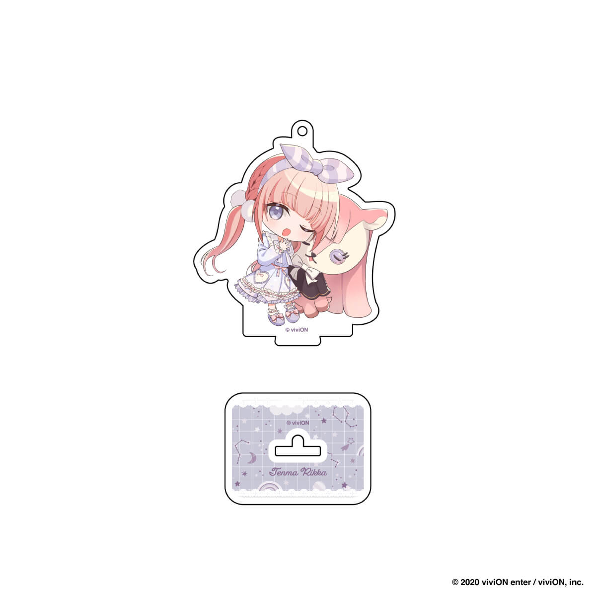 【クロケスタ】 アクリルスタンドキーホルダー（天馬六華）（デフォルメイラスト）（パジャマとぬいぐるみ　Ｖｅｒ．）