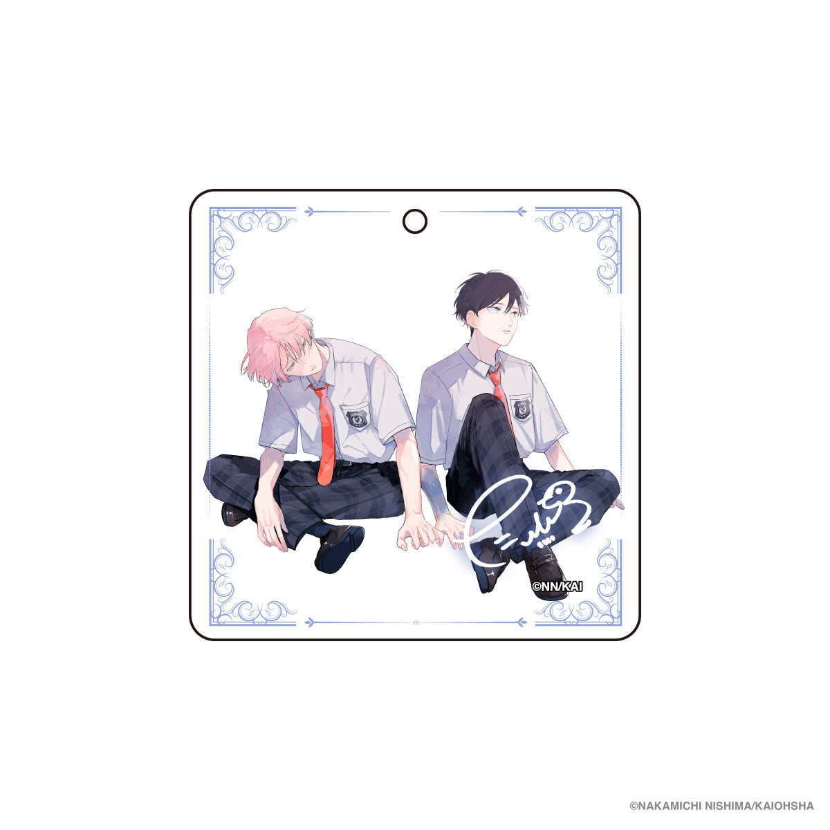 【＆.Emo】 複製サイン入りアートアクリルキーホルダー「鳴かぬ蛍は青に焦がれる」