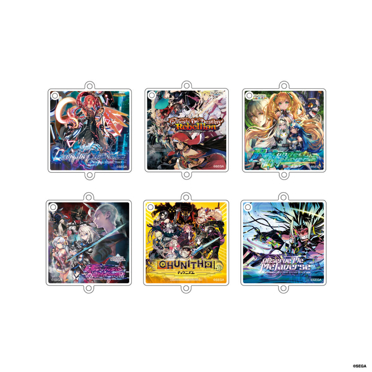【CHUNITHM】 ランダムＣＤ２連アクリルキーホルダー（全６種）