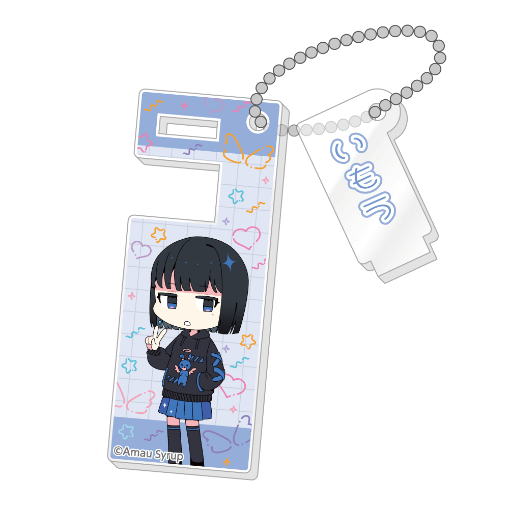 【天羽しろっぷ】 トレーディングスマホスタンドキーホルダー