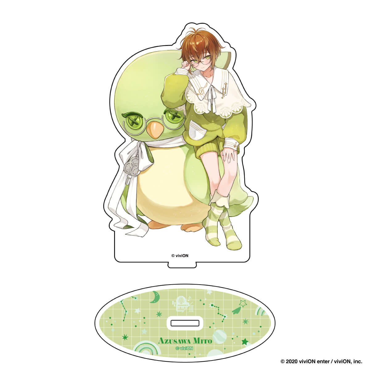 【クロケスタ】 アクリルスタンド（小豆沢三斗）（等身イラスト）（パジャマとぬいぐるみ　Ｖｅｒ．）