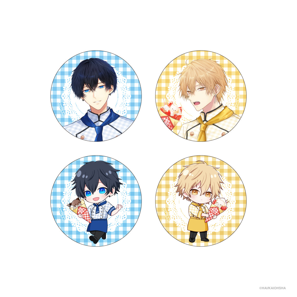 【長谷川先輩と橘くん】ランダム缶バッジ（全4種）