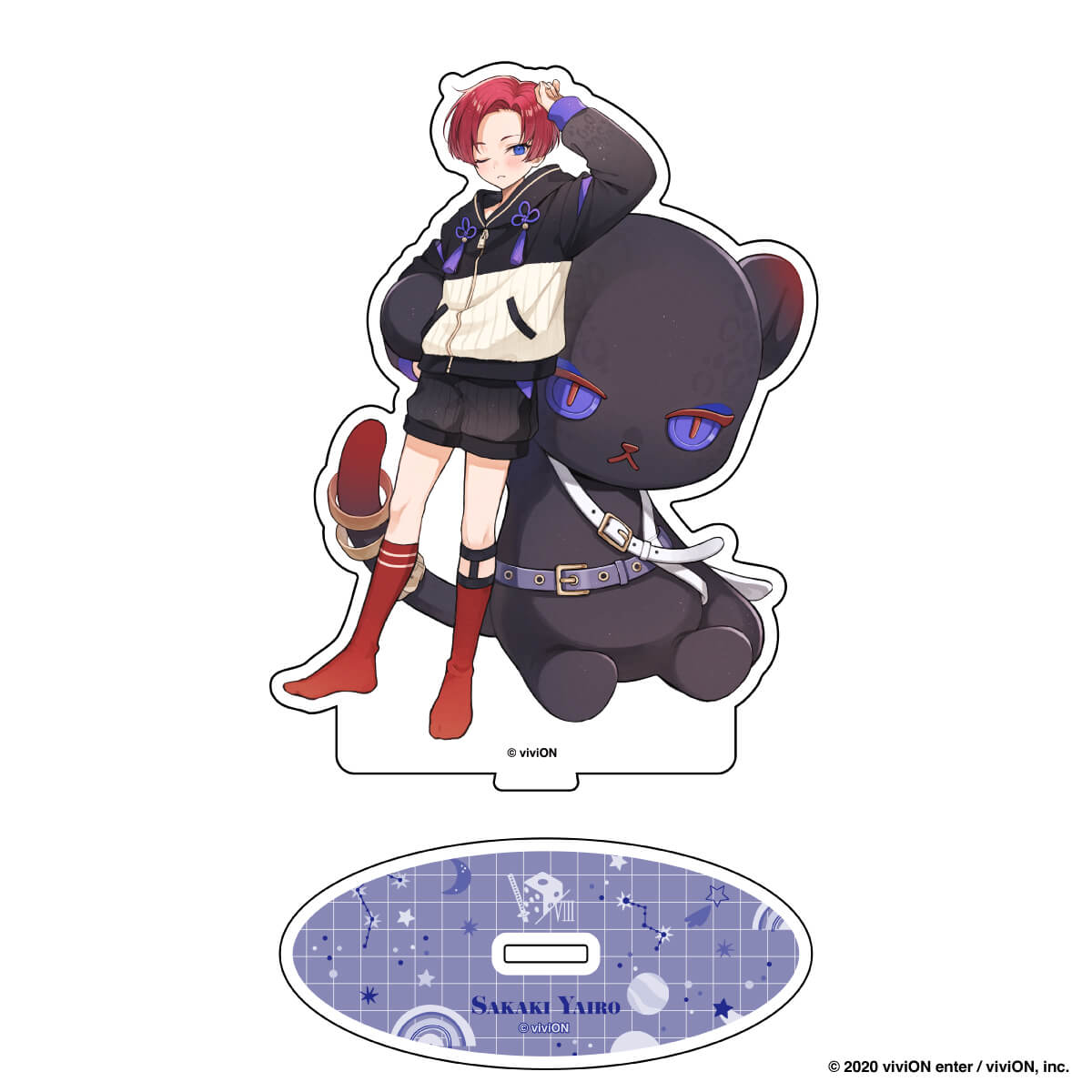 【クロケスタ】 アクリルスタンド（榊八色）（等身イラスト）（パジャマとぬいぐるみ　Ｖｅｒ．）