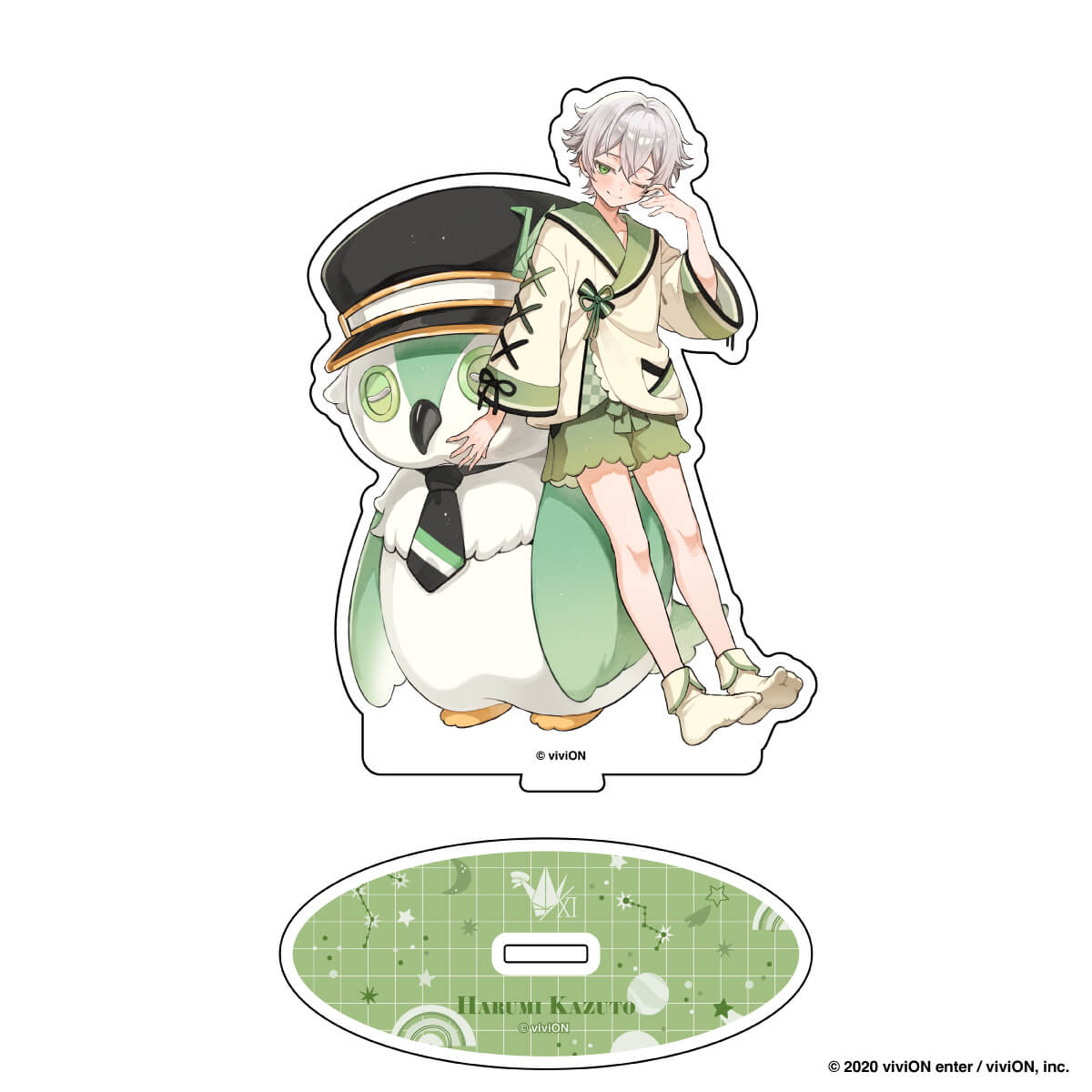 【クロケスタ】 アクリルスタンド（春海一十）（等身イラスト）（パジャマとぬいぐるみ　Ｖｅｒ．）