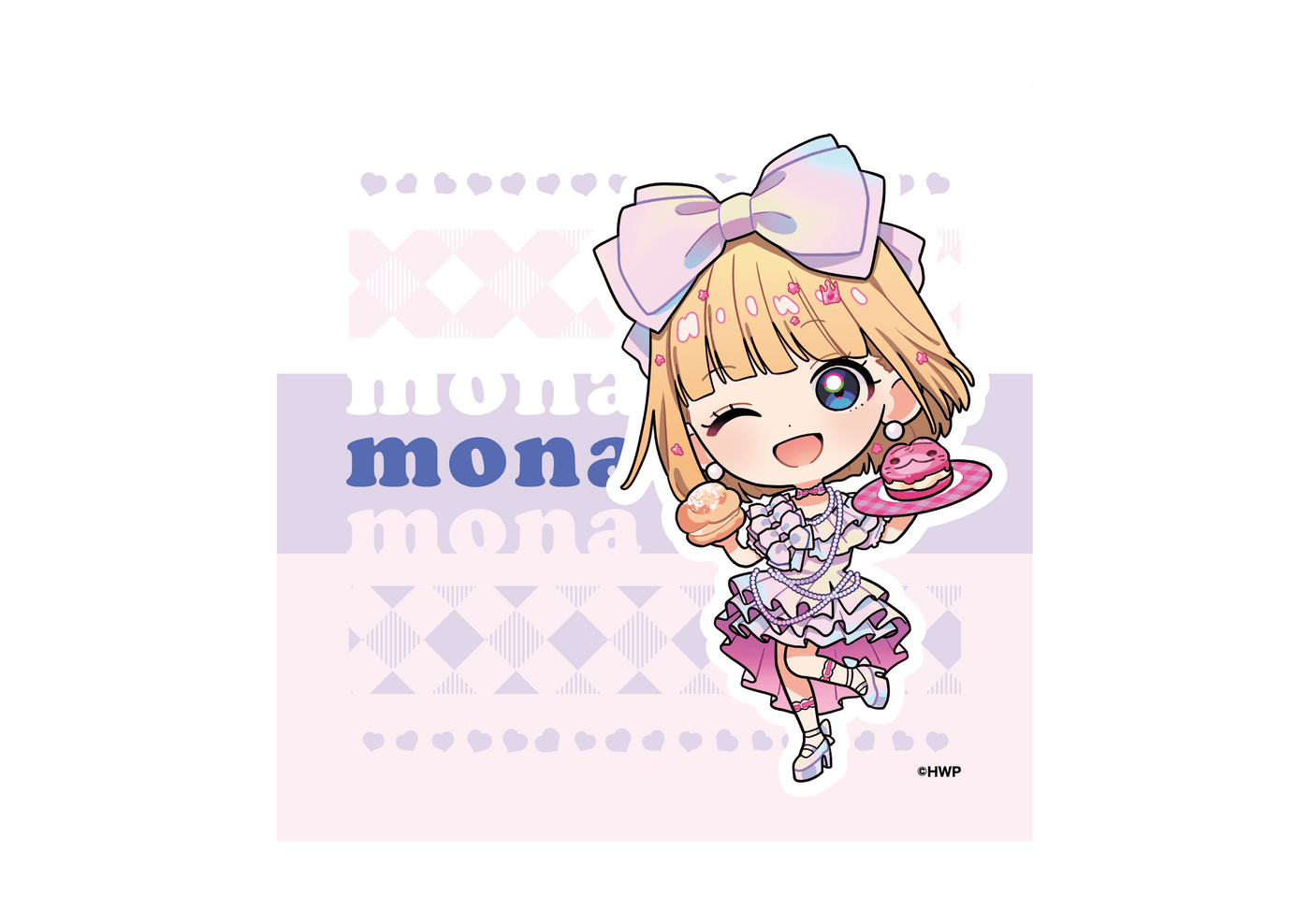 【mona】 マイクロファイバータオルD（mona）（モゲラッタイラスト）