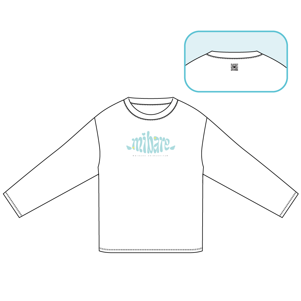 【天羽しろっぷ】 身バレロングTシャツ（白）