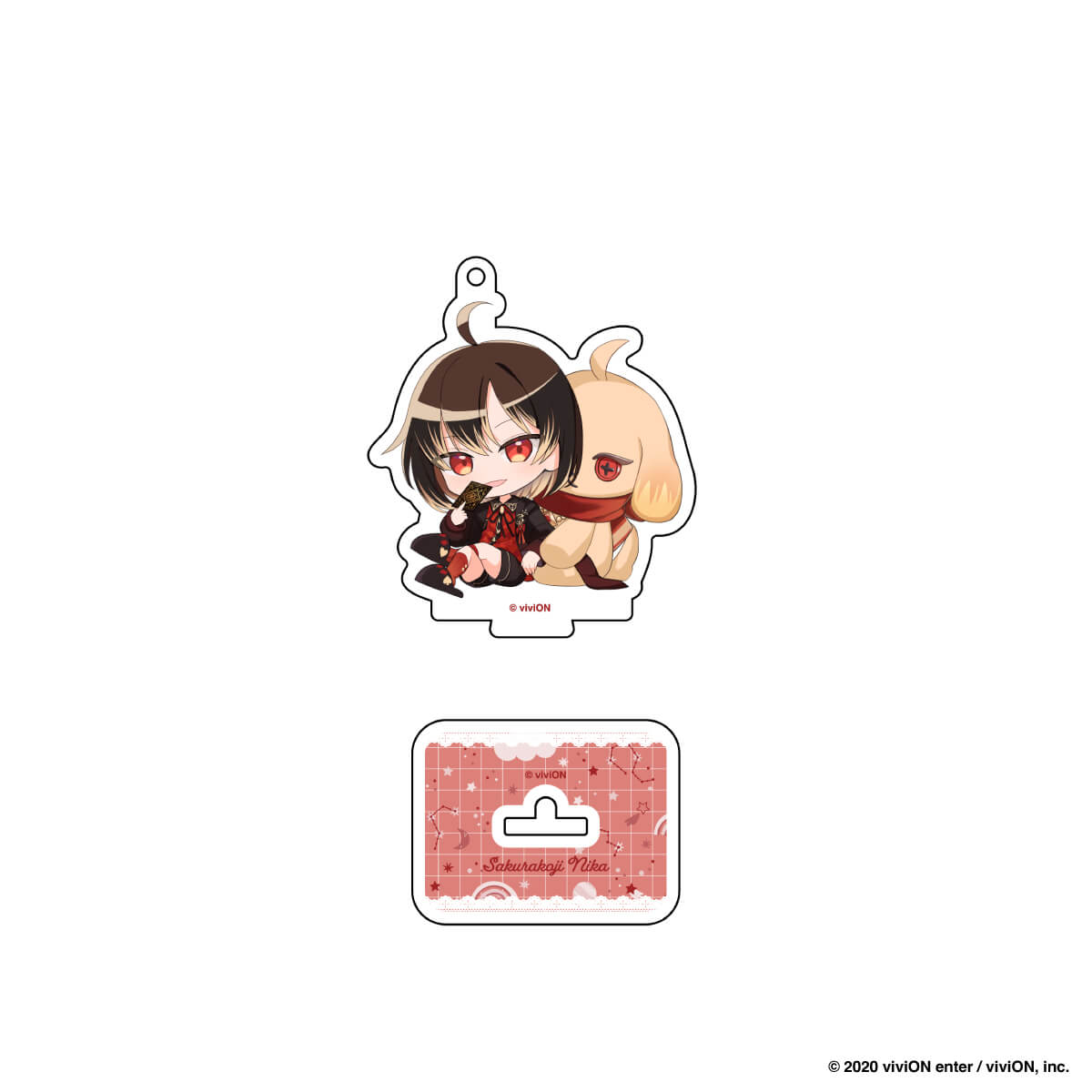 【クロケスタ】 アクリルスタンドキーホルダー（桜小路二香）（デフォルメイラスト）（パジャマとぬいぐるみ　Ｖｅｒ．）