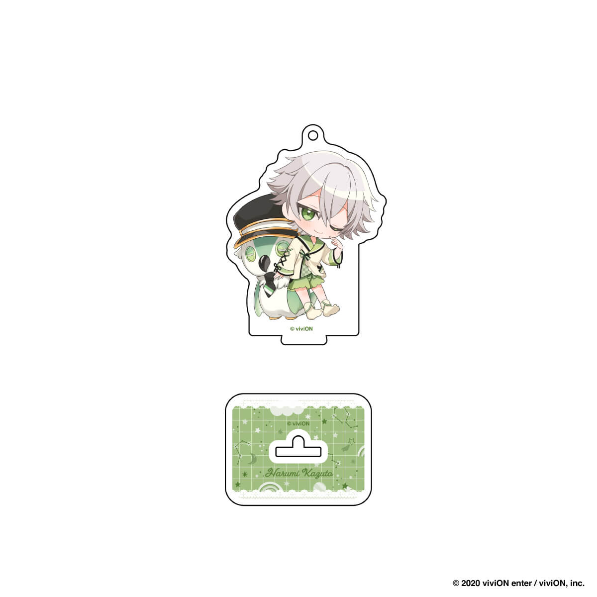 【クロケスタ】 アクリルスタンドキーホルダー（春海一十）（デフォルメイラスト）（パジャマとぬいぐるみ　Ｖｅｒ．）