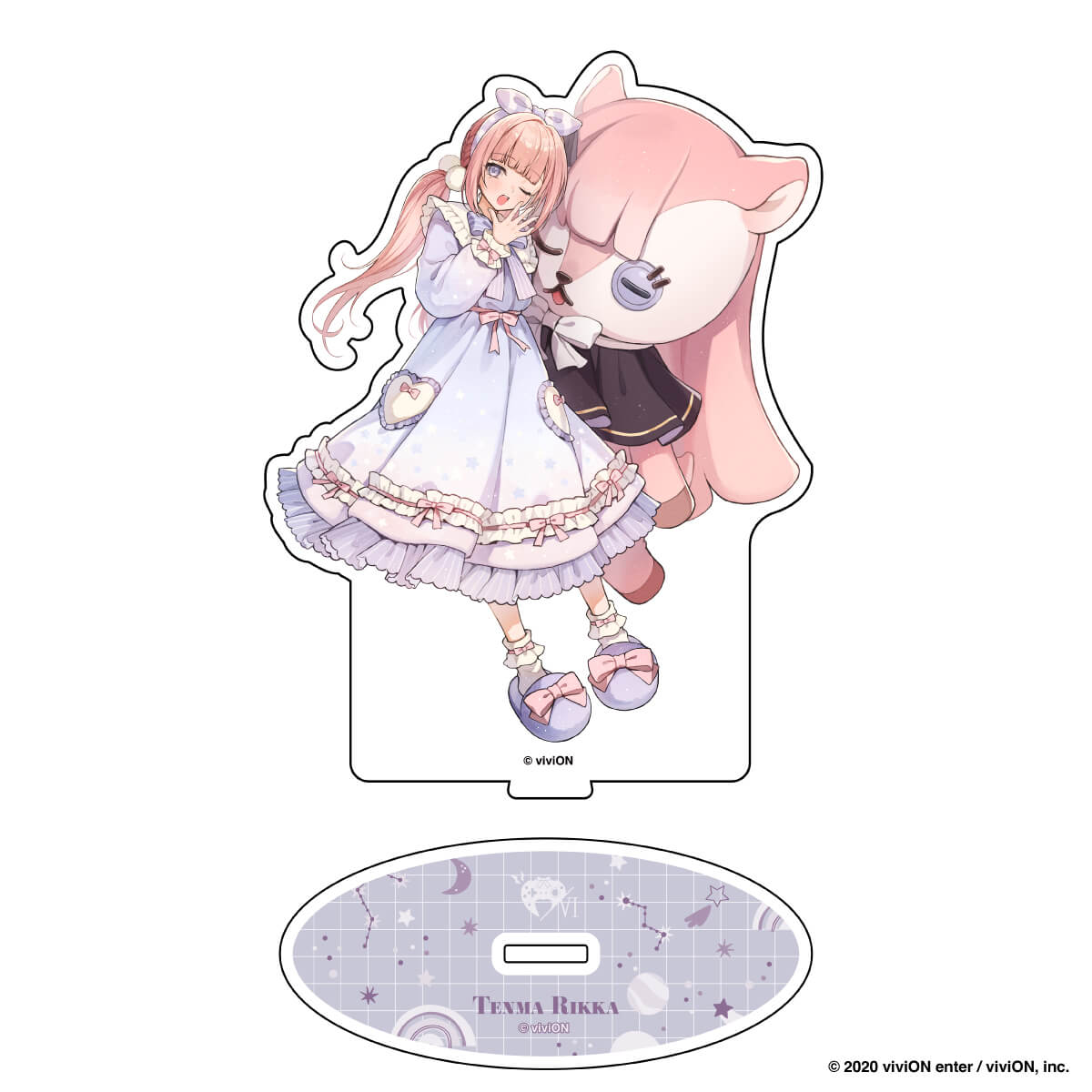 【クロケスタ】 アクリルスタンド（天馬六華）（等身イラスト）（パジャマとぬいぐるみ　Ｖｅｒ．）