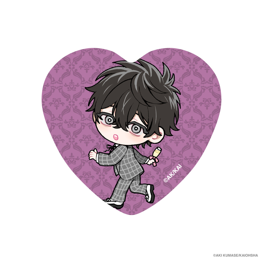 アムネシア　シン　ランダム　ハート型缶バッジ　未使用 ＆.Emo】 ランダムハート型缶バッジ（全10種）（デフォルメ