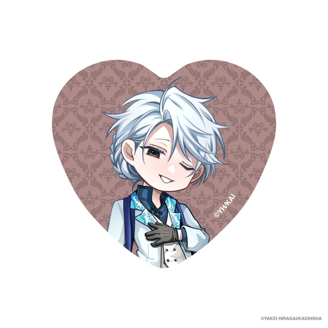 アムネシア　シン　ランダム　ハート型缶バッジ　未使用 ＆.Emo】 ランダムハート型缶バッジ（全10種）（デフォルメ