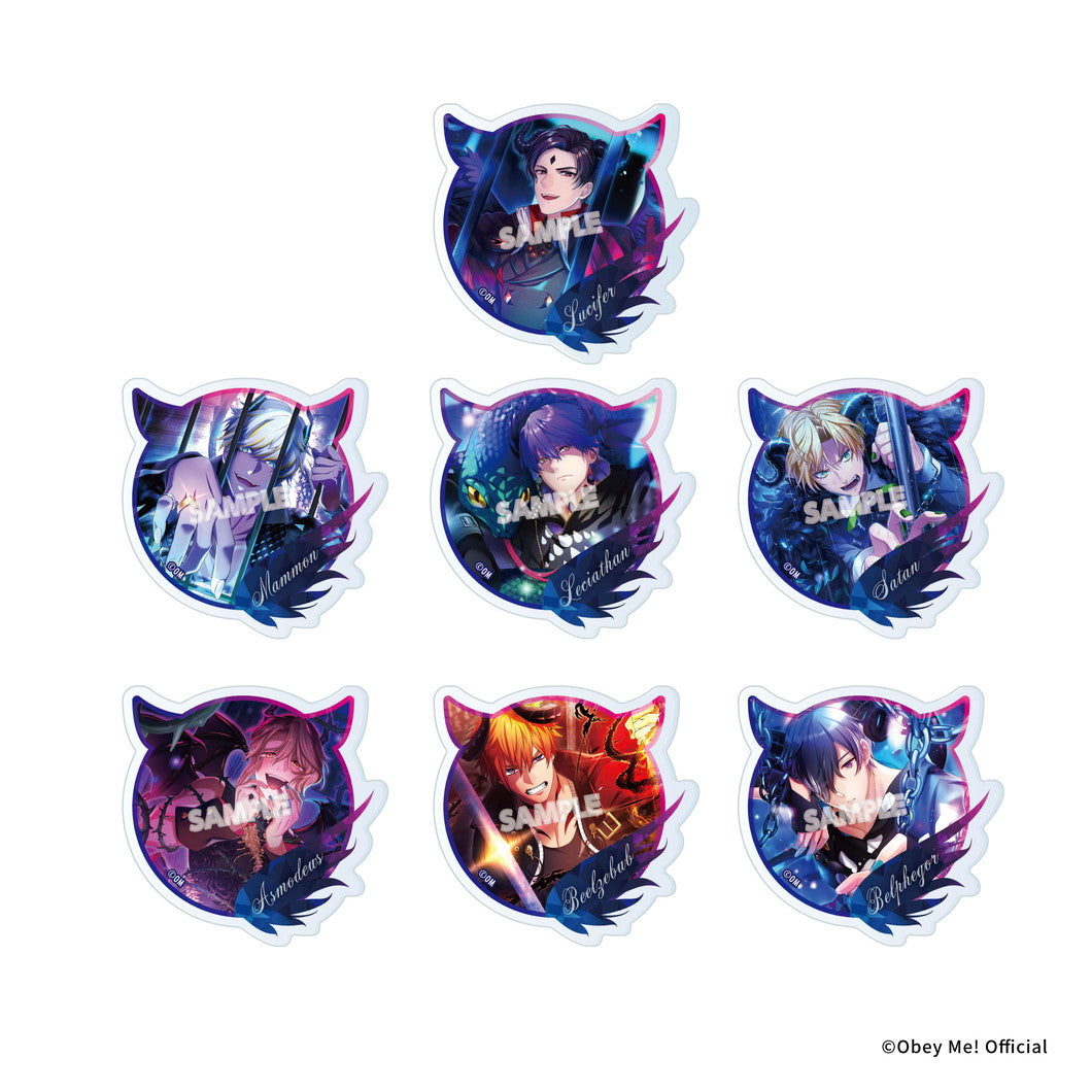 【Obey Me! Nightbringer】Random acrylic badges (complete set)